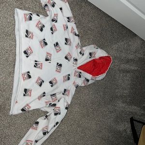 Kodak L crop top hoodie.